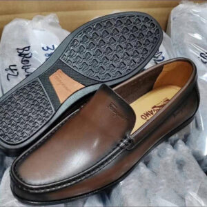 Salvatore Brown Leather Loafers